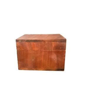 Vintage Wooden Recipe Box Rustic Farmhouse Kitchen Index Card Storage‎ Box